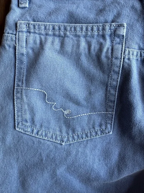 WE THE FREE Deep Trance Dropped Boyfriend Jeans Ocean Blue Size 25 - Picture 5 of 10